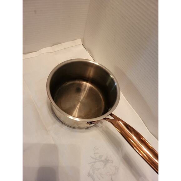 Il Mulino NY Stainless Steel Saucepan Copper Handle 7" Pan 3.25" Deep - Picture 3 of 10